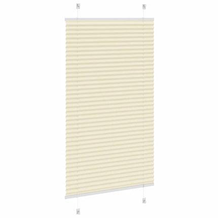 Plisserad persienn cremefärgad 75x100 cm tyg bredd 74,4 cm