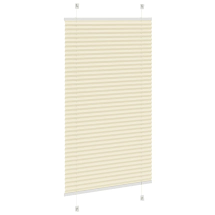 Plisserad persienn cremefärgad 80x100 cm tyg bredd 79,4 cm