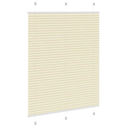 Plisserad persienn cremefärgad 105x100 cm tyg bredd 104,4cm