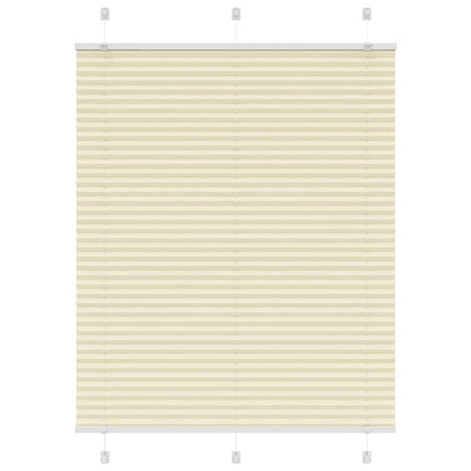 Plisserad persienn cremefärgad 110x100 cm tyg bredd 109,4cm
