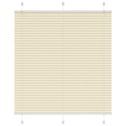 Plisserad persienn cremefärgad 115x100 cm tyg bredd 114,4cm