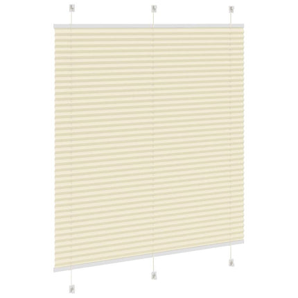 Plisserad persienn cremefärgad 120x100 cm tyg bredd 119,4cm