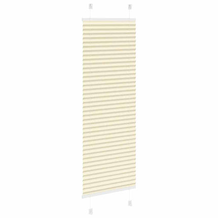 Plisserad persienn cremefärgad 45x150cm tyg bredd 44,4cm