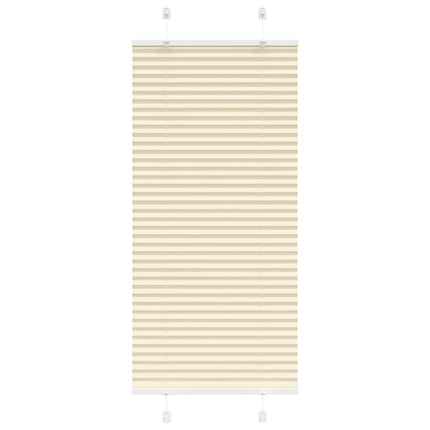 Plisserad persienn cremefärgad 65x150cm tyg bredd 64,4cm