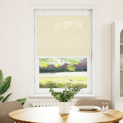 Plisserad persienn cremefärgad 70x150 cm tyg bredd 69,4 cm