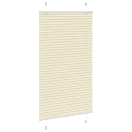 Plisserad persienn cremefärgad 80x150 cm tyg bredd 79,4 cm