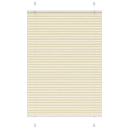 Plisserad persienn cremefärgad 85x150 cm tyg bredd 84,4 cm