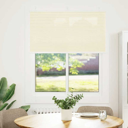 Plisserad persienn cremefärgad 110x150 cm tyg bredd 109,4cm