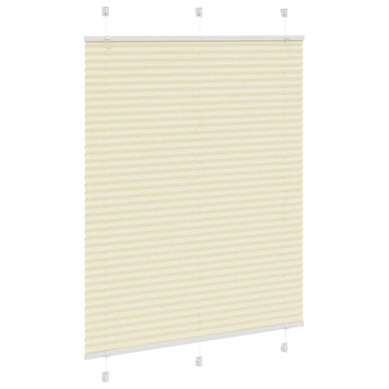 Plisserad persienn cremefärgad 110x150 cm tyg bredd 109,4cm