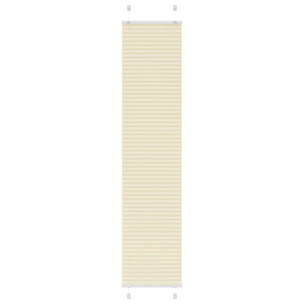 Plisserad persienn cremefärgad 40x200 cm tyg bredd 39,4 cm