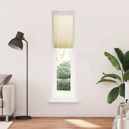 Plisserad persienn cremefärgad 40x200 cm tyg bredd 39,4 cm