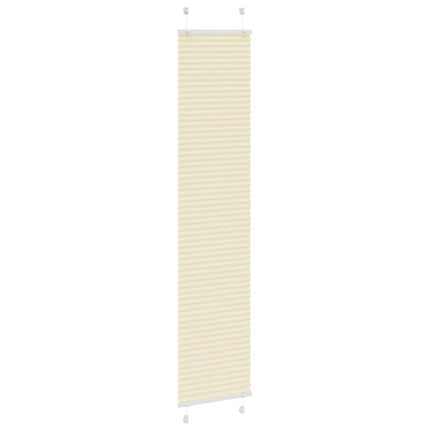 Plisserad persienn cremefärgad 40x200 cm tyg bredd 39,4 cm