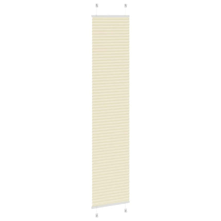 Plisserad persienn cremefärgad 40x200 cm tyg bredd 39,4 cm