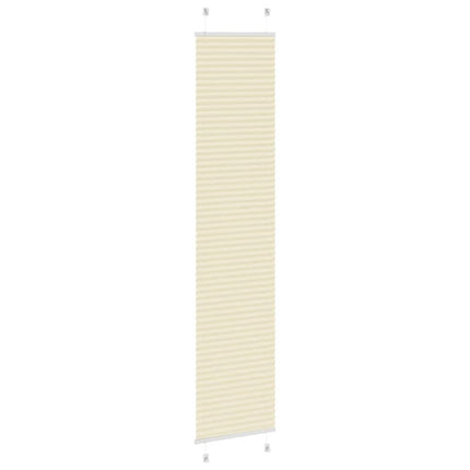 Plisserad persienn cremefärgad 50x200cm tyg bredd 49,4cm
