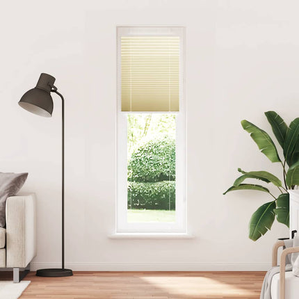 Plisserad persienn cremefärgad 65x200cm tyg bredd 64,4cm