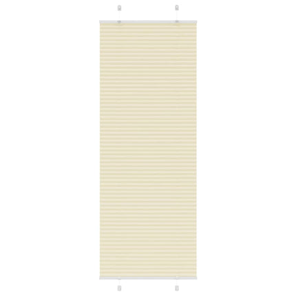 Plisserad persienn cremefärgad 75x200 cm tyg bredd 74,4 cm