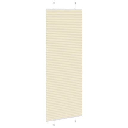 Plisserad persienn cremefärgad 80x200 cm tyg bredd 79,4 cm