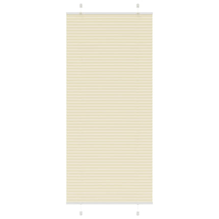 Plisserad persienn cremefärgad 85x200 cm tyg bredd 84,4 cm