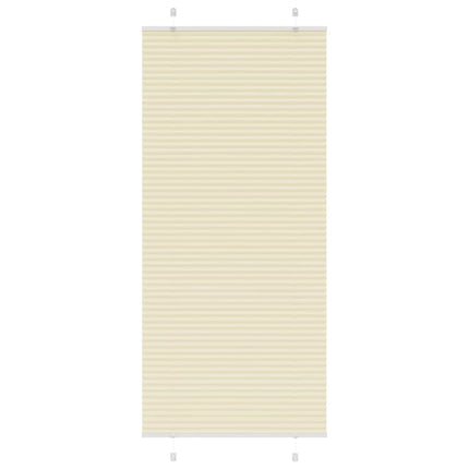 Plisserad persienn cremefärgad 95x200 cm tyg bredd 94,4 cm