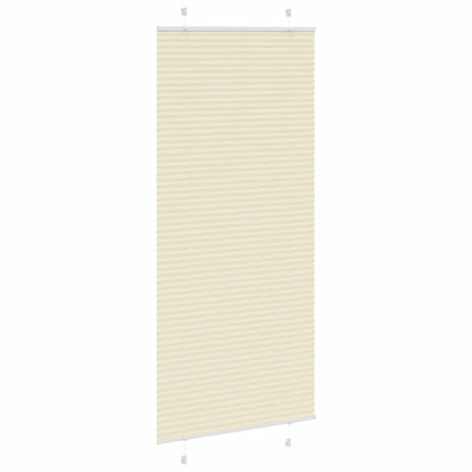 Plisserad persienn cremefärgad 95x200 cm tyg bredd 94,4 cm