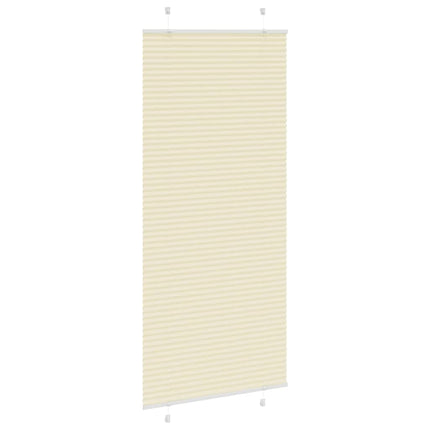 Plisserad persienn cremefärgad 95x200 cm tyg bredd 94,4 cm