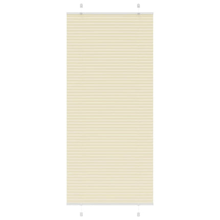 Plisserad persienn cremefärgad 100x200 cm tyg bredd 99,4 cm