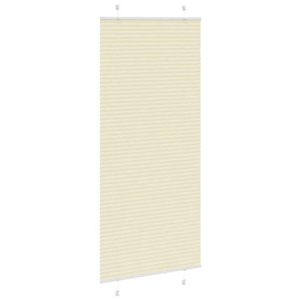 Plisserad persienn cremefärgad 100x200 cm tyg bredd 99,4 cm
