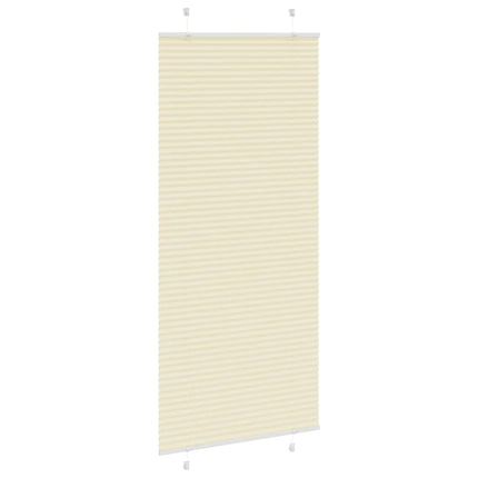 Plisserad persienn cremefärgad 100x200 cm tyg bredd 99,4 cm