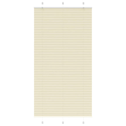 Plisserad persienn cremefärgad 105x200 cm tyg bredd 104,4cm