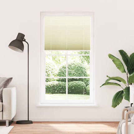 Plisserad persienn cremefärgad 105x200 cm tyg bredd 104,4cm