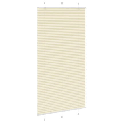 Plisserad persienn cremefärgad 105x200 cm tyg bredd 104,4cm