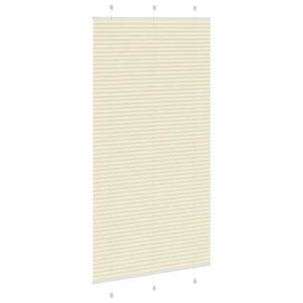 Plisserad persienn cremefärgad 105x200 cm tyg bredd 104,4cm