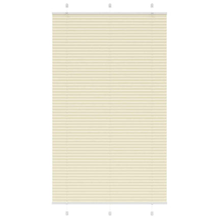 Plisserad persienn cremefärgad 120x200 cm tyg bredd 119,4cm