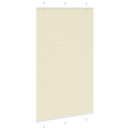 Plisserad persienn cremefärgad 120x200 cm tyg bredd 119,4cm
