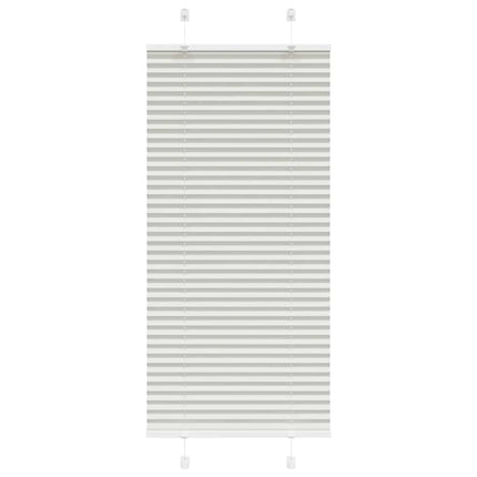 Plisserad persienn ljusgrå 55x100cm tyg bredd 54,4cm polyester