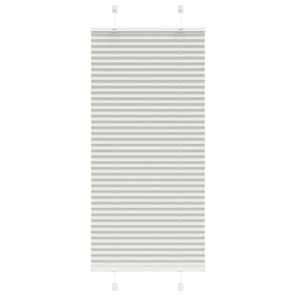 Plisserad persienn ljusgrå 60x100cm tyg bredd 59,4cm polyester