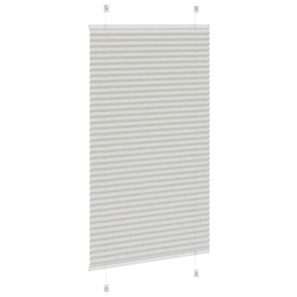 Plisserad persienn ljusgrå 70x100 cm tyg bredd 69,4cm polyester