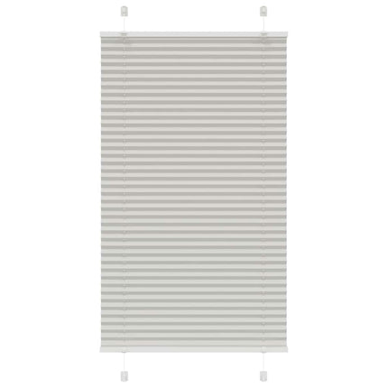 Plisserad persienn ljusgrå 75x100 cm tyg bredd 74,4cm polyester