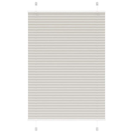 Plisserad persienn ljusgrå 85x100 cm tyg bredd 84,4cm polyester
