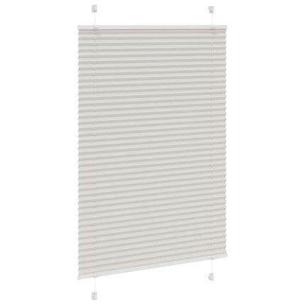 Plisserad persienn ljusgrå 85x100 cm tyg bredd 84,4cm polyester