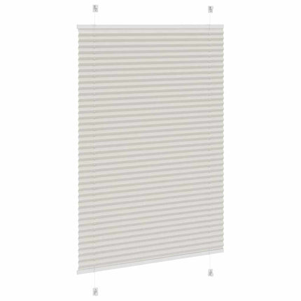 Plisserad persienn ljusgrå 85x100 cm tyg bredd 84,4cm polyester