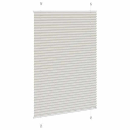 Plisserad persienn ljusgrå 95x100 cm tyg bredd 94,4cm polyester