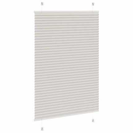 Plisserad persienn ljusgrå 100x100 cm tyg bredd 99,4 cm
