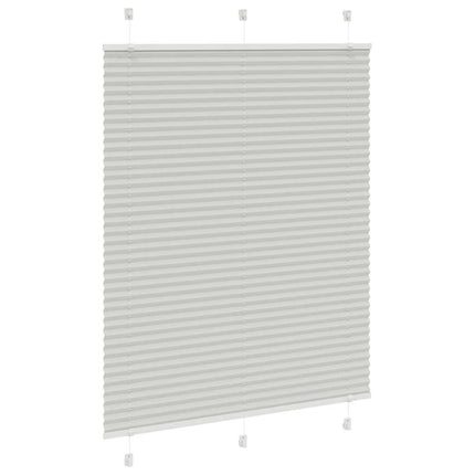 Plisserad persienn ljusgrå 105x100 cm tyg bredd 104,4cm