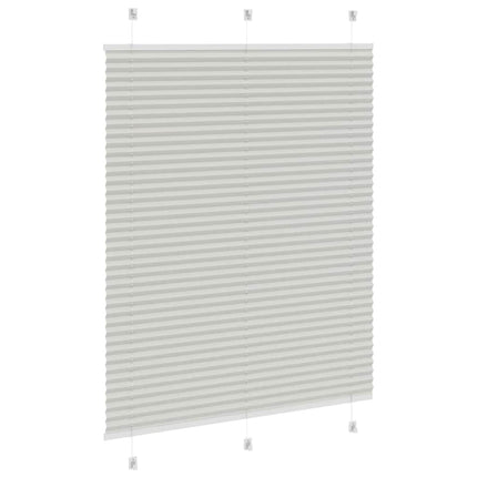 Plisserad persienn ljusgrå 105x100 cm tyg bredd 104,4cm
