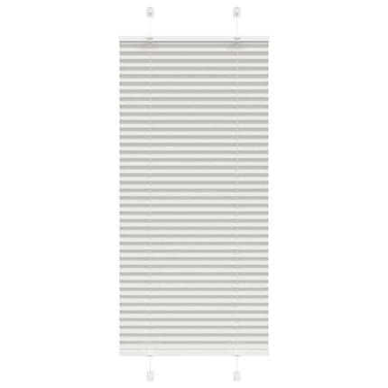Plisserad persienn ljusgrå 55x150cm tyg bredd 54,4cm polyester