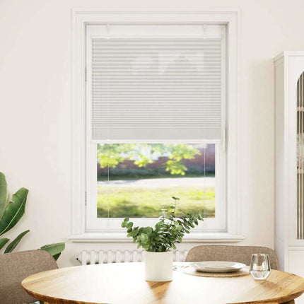 Plisserad persienn ljusgrå 70x150 cm tyg bredd 69,4cm polyester