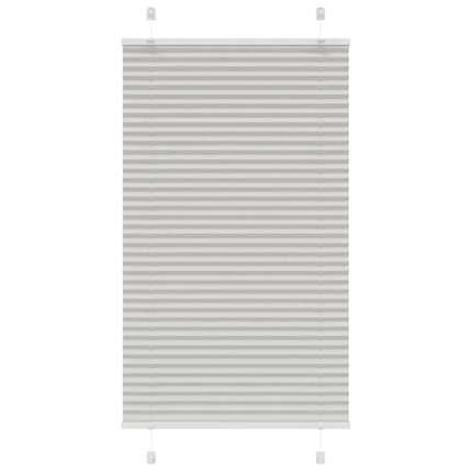 Plisserad persienn ljusgrå 75x150 cm tyg bredd 74,4cm polyester