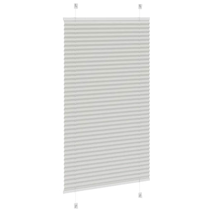 Plisserad persienn ljusgrå 80x150 cm tyg bredd 79,4cm polyester