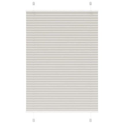 Plisserad persienn ljusgrå 85x150 cm tyg bredd 84,4cm polyester